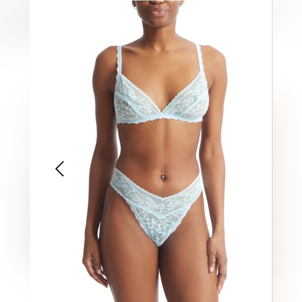 Set 🩵 Hanky Panky 'I do' Shimmer Bra and Panty